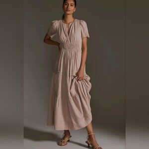Elegant Tan Maxi Dress